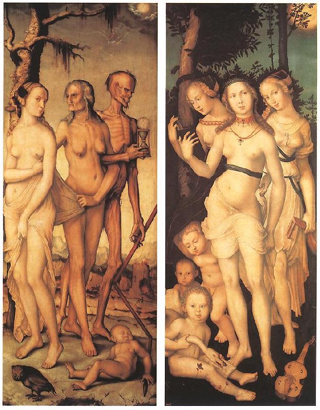 BALDUNG GRIEN, Hans Three Ages of Man and Three Graces oil painting image